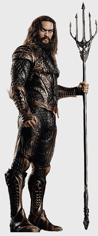 Jason Momoa Aquaman, Justice League character, cold weapon trident, superhero costume, underwater kingdom ruler, DC Comics hero, fantasy warrior attire