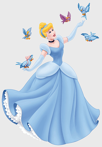 Cinderella Disney Princess, cartoon Cinderella, story of Cinderella, Disney fairy tale, magical princess, enchanted birds, royal ball gown