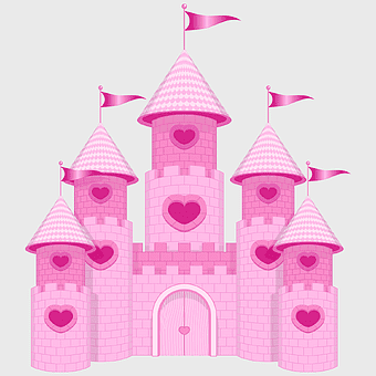 pink castle princess, Rapunzel Disney Princess Drawing, cartoon castle, magenta princess, fairy tale architecture, whimsical castle design, enchanted princess castle