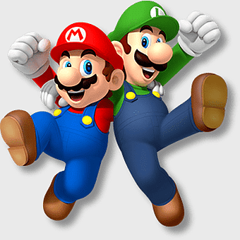 Mario and Luigi, Super Mario Brothers, Mario and Luigi characters, Mario and Luigi running, Mario and Luigi action pose, png