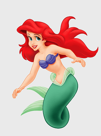 Ariel The Little Mermaid, mermaid tail costume, Disney cartoon character, fantasy dress, underwater princess, sea creature art, costume party wig