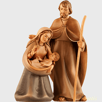 Bethlehem Angel figurine, Holy Family statue, Christmas nativity scene, messiah birth depiction, divine guardian angel, religious art sculpture, spiritual holiday decoration