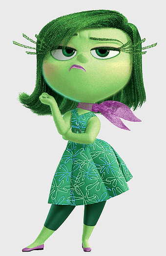 Disgust Pixar Inside Out, green emotion character, Disney animated film, Inside Out character Disgust, cartoon character analysis, emotional expression art, Pixar film characters