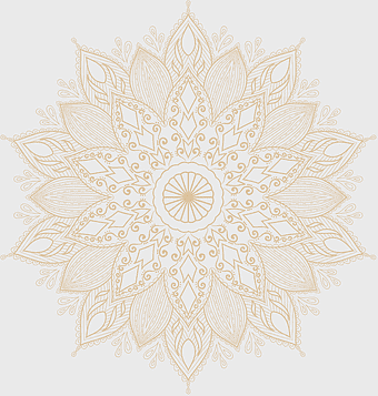 Black Mountain Yoga Mandala, Hinduism Om symbol, orange flower illustration, symmetry in art, spiritual design elements, intricate line art, mandala meditation practice