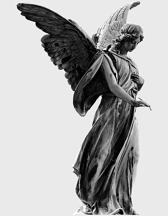 Angel statue, Heavenly wings, Mourning figure, Sculptural art, Divine presence, Artistic grieving, Elegance in stone, png