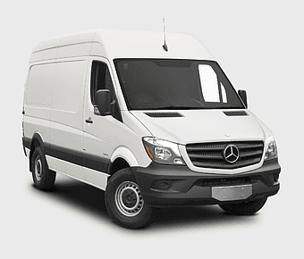 white Mercedes-Benz Sprinter van, diesel fuel commercial vehicle, 2015 Mercedes-Benz Sprinter delivery van, luxury vehicle cargo transport, van exterior design, commercial van for business, light commercial vehicle for delivery