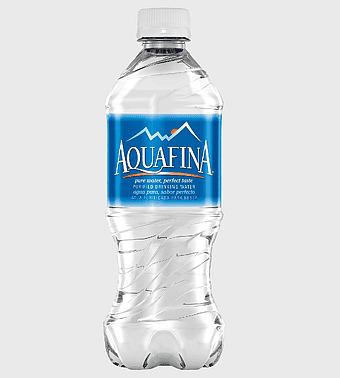 Aquafina water bottle, purified drinking water, plastic bottle, mineral water, clear water packaging, refreshing beverage, hydration solution