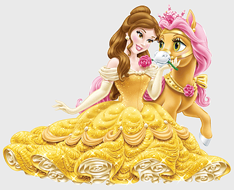 Disney Princess Belle, Beauty and the Beast figurine, Disney Palace Pets, Belle and Whisker Haven, princess-themed toys, animated character dolls, fairy tale illustrations