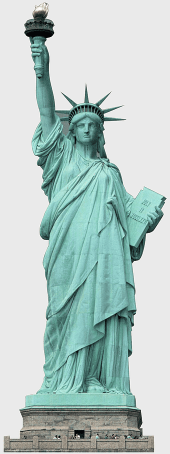 Statue of Liberty, monument in New York City, classical bronze sculpture, liberty island icon, American symbol of freedom, iconic world travel destination, historic American landmark