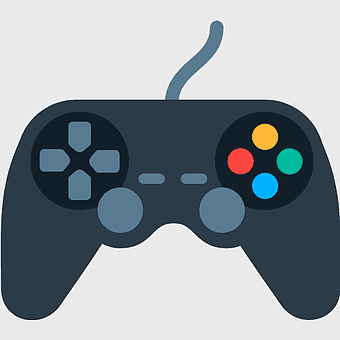 game controller emoji, video game accessory, joystick icon, text messaging gamepad, gaming technology illustration, interactive entertainment device, digital play interface