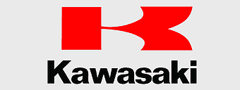 Kawasaki logo, red motorcycle emblem, Kawasaki Heavy Industries symbol, side by side logo design, Japanese motorcycle brand, iconic bike logo, automotive industry trademark