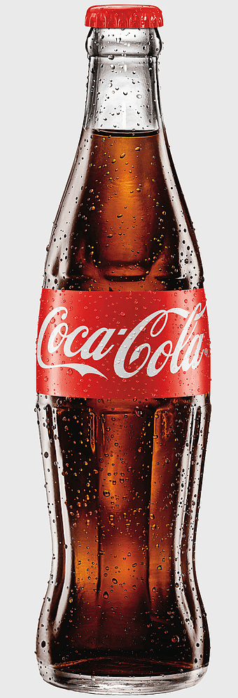 Coca-Cola bottle, glass drink container, Coca-Cola refreshment, glass beverage bottle, carbonated soft drink, iconic soda brand, chilled refreshment, classic cola flavor
