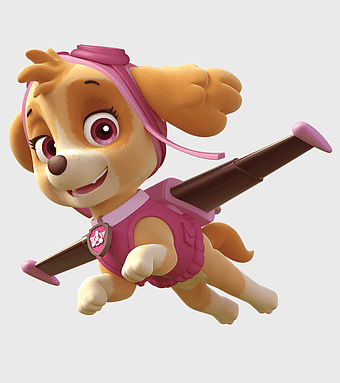 Paw Patrol Skye illustration, Cockapoo Skye plush toy, Skye search and rescue dog, Skye child party, animated dog character, cartoon dog adventure, birthday party decoration ideas