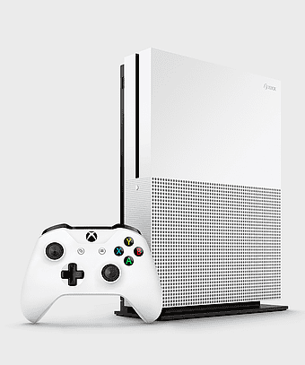Xbox One S console, Ultra HD gaming setup, video game controllers, 4K resolution gaming, gaming technology advancements, multimedia entertainment systems, electronic gaming accessories