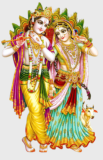 Radha Krishna, Hindu deities, divine couple, spiritual art, Indian mythology, png