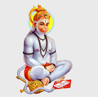 Lord Hanuman poster, Shree Hanuman Chalisa, Hanuman Jayanti, Ramayana Sundara Kanda, divine monkey god, spiritual art, Hindu deity illustration