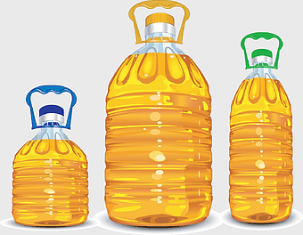 Soybean oil bottle, cooking oil containers, vegetable oil packaging, yellow liquid bottles, food-grade plastic containers, culinary oil supplies, kitchen oil storage