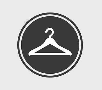 white hanger icon, Victoria's Secret fashion symbol, clothing accessories logo, fashion show line illustration, hanger silhouette design, clothing rack logo, fashion event icon