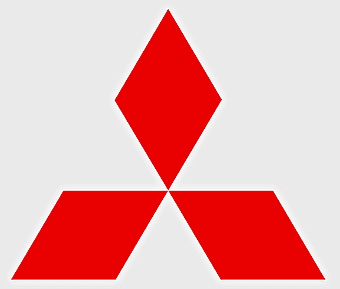 Mitsubishi Motors emblem, red triangle logo, car brand symbol, automotive icon, Japanese auto logo, vehicle insignia, design element