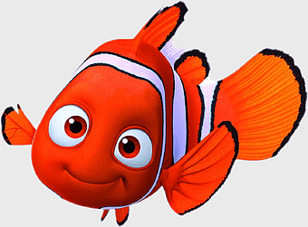 Nemo illustration, Disney Pixar drawing, Finding Nemo character, orange fish, underwater animation, marine life art, cartoon sea creature