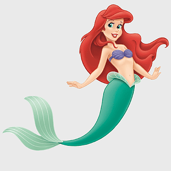 Ariel Disney Princess, Little Mermaid Cartoon, Ariel Mermaid Illustration, King Triton Disney, Underwater Fantasy Art, Magical Mermaid Tale, Disney Princess Collection