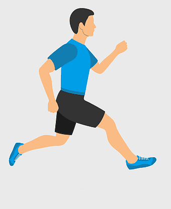 running man silhouette, physical fitness training, sportswear for jogging, human body in motion, athletic posture, fitness illustration, active lifestyle design