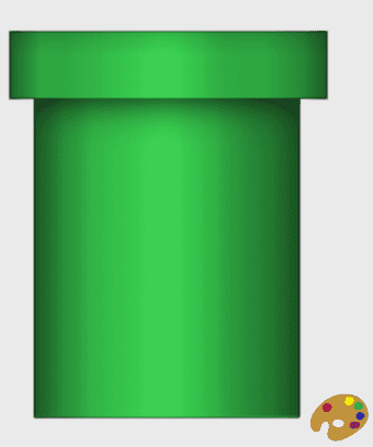 green warp pipe, Super Mario Bros illustration, New Super Mario Bros U graphic, Mario series icon, gaming art design, video game element, paint palette symbol