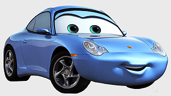 Sally Carrera, Pixar Cars, compact car, automotive design, animated vehicle, cartoon car, movie character, blue sports car