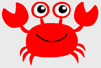 crustacean smiley cartoon, chesapeake blue crab free content, red crab emoticon, giant mud crab illustration, marine life graphic, sea creature art, aquatic animal design
