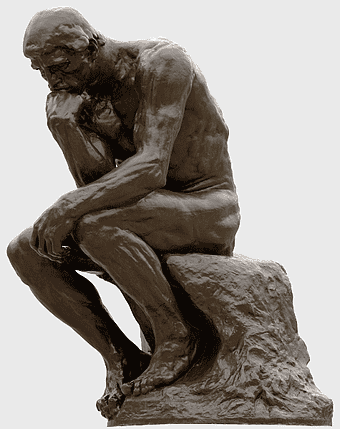 The Thinker sculpture, Auguste Rodin masterpiece, cobalt development services philosophy, bronze thinker statue, contemplative art figure, iconic philosophical symbol, reflective sculpture art