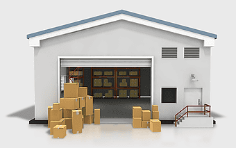warehouse storage facility, cargo logistics center, real estate property, gray house facade, industrial building exterior, commercial storage space, inventory management system