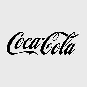 Coca-Cola logo, black and white beverages, Coca-Cola Company branding, monochrome drink decals, soda industry visuals, iconic beverage, soft drink business graphics