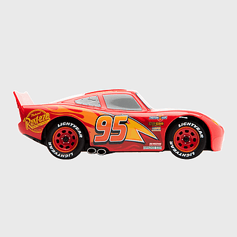 Lightning McQueen Sphero toy, Pixar Cars robot, red race car model, radio-controlled Lightning McQueen, animated vehicle design, toy car racing, performance car replica