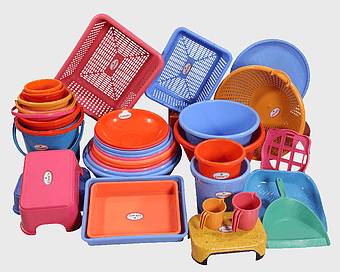 plastic injection molding products, orange plastic buckets, recycling waste baskets, polyethylene terephthalate containers, plastic household items, industrial molding equipment, eco-friendly plastic goods