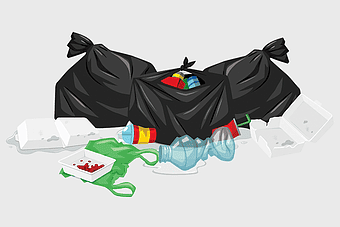 garbage bags, waste management, plastic waste, recycling bins, trash collection, environmental pollution, disposable items