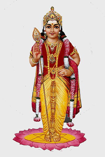 hindu deity illustration, Shiva Ganesha Skanda, Kanda Shasti Kavasam, lord shiva statue, divine lotus flower, sacred hindu art, spiritual iconography