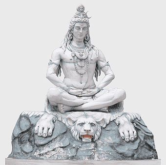 Shiva statue, Hindu god figure, Rishikesh sculpture, stone Shiva idol, divine art, spiritual iconography, meditative deity, png