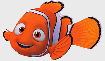 Marlin Finding Nemo, orange clownfish character, Pixar animated fish, Finding Dory movie, underwater ocean life, marine wildlife illustration, animated sea creature art