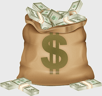 money bag, United States Dollar, cash savings, dollar currency, financial wealth, investment funds, economic resources