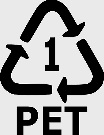 Recycle symbol, PET plastic, recycling icon, number 1 recycling, sustainable waste management, environmental conservation, eco-friendly packaging, png
