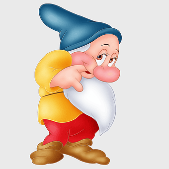 Snow White Seven Dwarfs, Bashful Dwarf character, Disney cartoon dwarfs, Grumpy Sneezy Dopey, fantasy fairy tale characters, classic animated films, whimsical garden gnomes