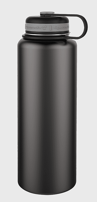 40 oz water bottle, vacuum insulated thermos, stainless steel tumbler, quenching lid, portable hydration, outdoor drinkware, thermal beverage container