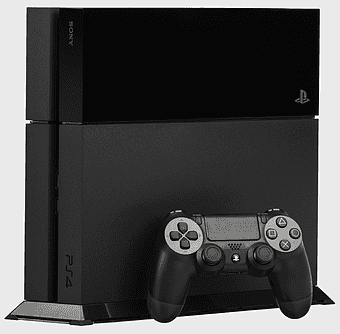 Sony PS4 console, PlayStation 4 gaming system, PS4 DualShock controller, video game console accessories, gaming technology, multimedia entertainment device, home gaming setup