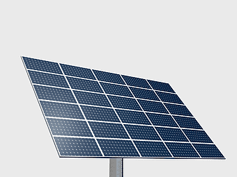 solar-powered pump, black solar panel, solar energy system, submersible solar pump, renewable energy solution, solar panel installation, sustainable water technology