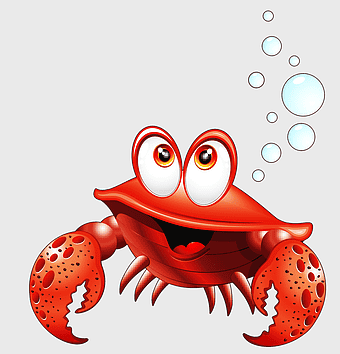 crab seafood, cartoon crab, marine life illustration, ocean invertebrates, seafood art, sea creature drawings, underwater animals