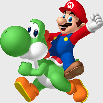Mario and Yoshi illustration, Super Mario World 2: Yoshi's Island characters, New Super Mario Bros art, Mario Bros cartoon, video game mascots, Nintendo gaming icons, classic gaming duo