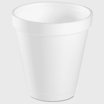 white disposable cup, plastic foam cup, drinkware tableware, coffee cup disposable, single-use table glass, eco-friendly alternatives, takeaway beverage container
