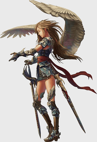 Aasimar warrior, celestial angel character, Dungeons & Dragons role-playing, winged fantasy figure, divine armor design, mythical spear weapon, ethereal game art
