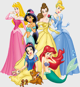 Disney Princess group, Belle and Ariel characters, Disney Princess costumes, Disney Princess figurines, royal fantasy art, enchanted princesses, fairytale heroines