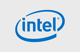 Intel blue logo, trademark technology Intel logo, Fujitsu business tech Intel emblem, brand symbol Intel, tech company logo, corporate identity design, tech industry branding